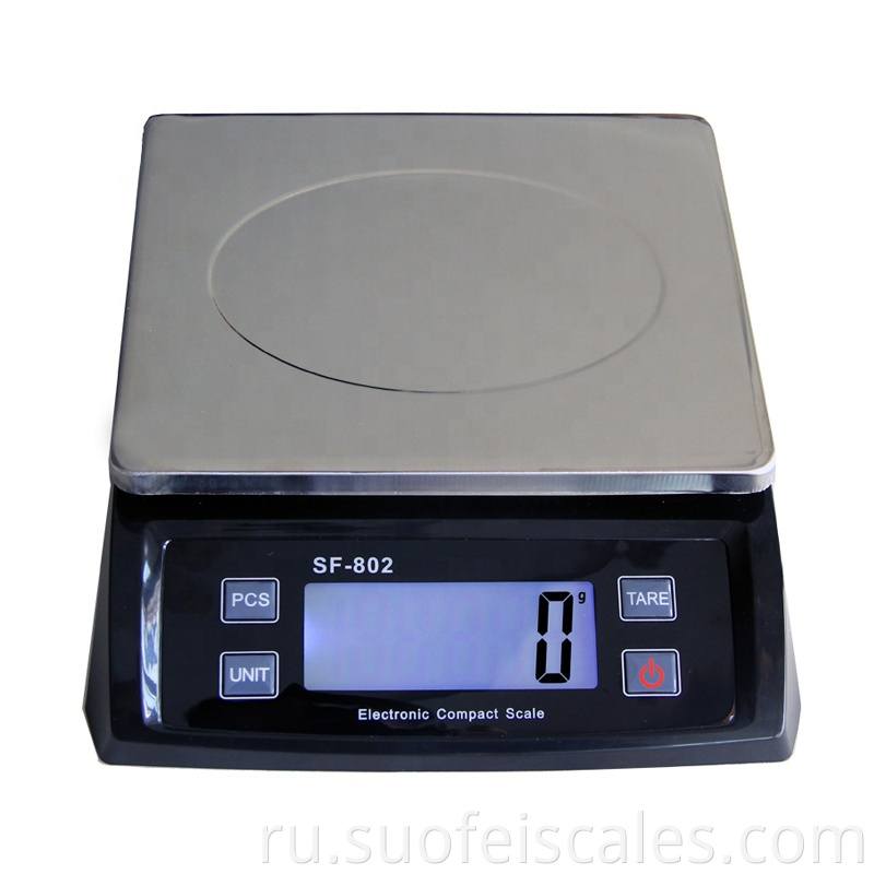 SF-802 30 кг/1G Цифровой ЖК-дисплей Электронный кухонный шкала пищевые весы Весы почтовые шкалы черные